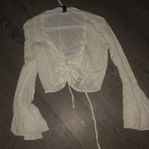 Cute flowy white kinda shier shirt